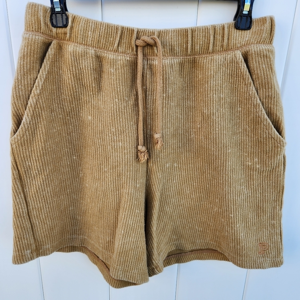 PINK Victorias Secret Corduroy Dad Shorts Pockets Drawstring Size Medium